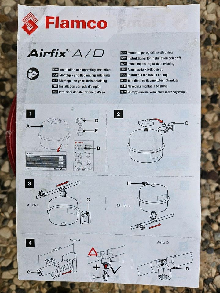 Ausdehnungsgefäß FLAMCO AIRFIX  D  12 Liter in Langenhagen