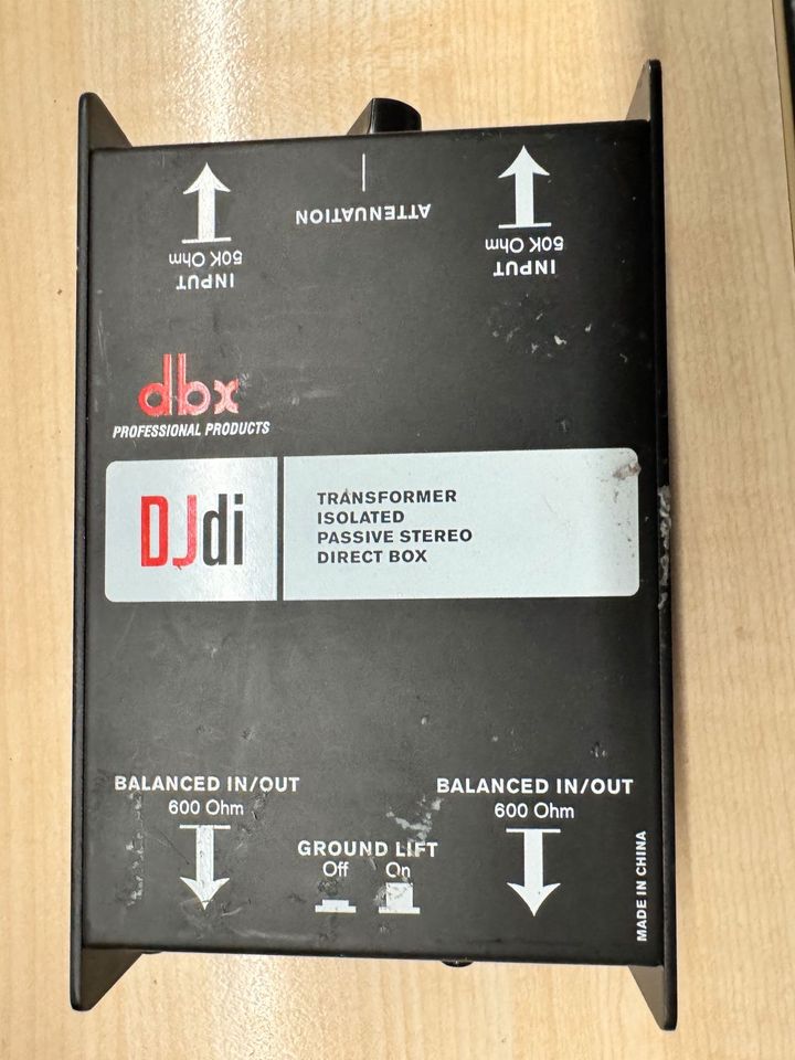 DBX Dual DI-Box mit Gainregler Passiv Groundlift zweifach in Teublitz