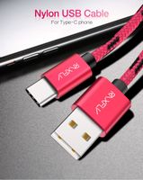 2m Typ C USB-Lade-Daten-Kabel 2A Rot f. Gadgets, Nylongeflecht Düsseldorf - Rath Vorschau