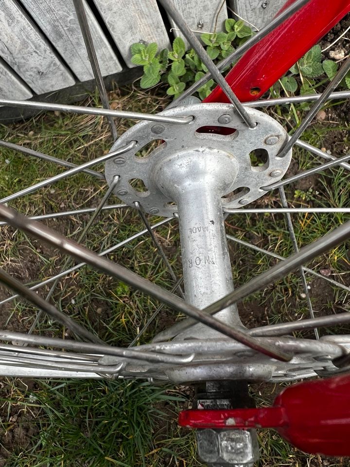 Retro bike Fahrrad klassiker Damen Rennrad Velo Schauff rot in Muggensturm