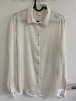 H&M Satin Bluse Cremeweiß Berlin - Zehlendorf Vorschau