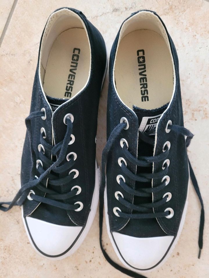 Converse All Star Chucks Größe 40 Damenschuhe schwarz Sneaker in Moos
