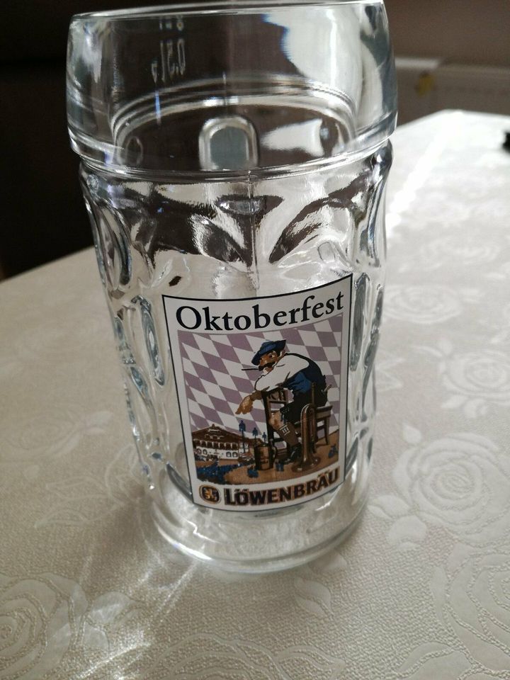 Bierkrug Krug Glas Oktoberfest LÖWENBRAU 0,5L in Flensburg