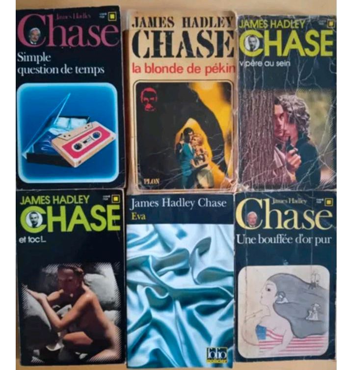 31 Krimi Romane Noir CHASE von JAMES HADLEY + 7 Andere Romane in Kamp-Lintfort