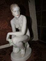 Herend große Porzellan-Figur, Badende Frau Art Deco Hessen - Hohenstein Vorschau