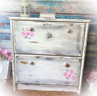 Shabby Chic Vintage Schuheschrank Holz Kommode Schrank Handgemalt Baden-Württemberg - Zwiefalten Vorschau