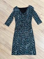 Zero Kleid 3/4 Arm grau blau gemustert Wasserfallkragen 34 Hessen - Freigericht Vorschau