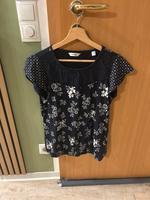 Shirt Bluse Gr. 36/38 S/M Blau Tchibo Blumenmuster top Sachsen - Burkhardtsdorf Vorschau