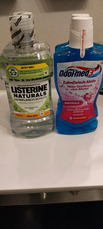 Neu 4x Mundspülung Listerine Naturals, Odol med 3 Zahnfleisch in Mühldorf a.Inn