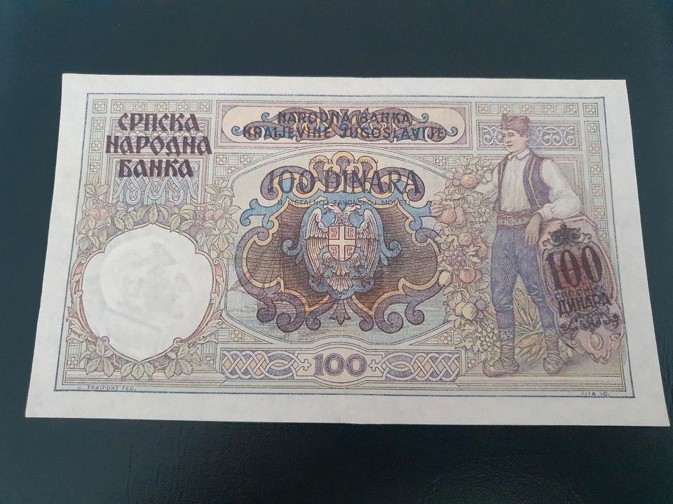 100 Dinara alte Banknote Geldschein 1941 Serbien Srbija UNC in Berlin