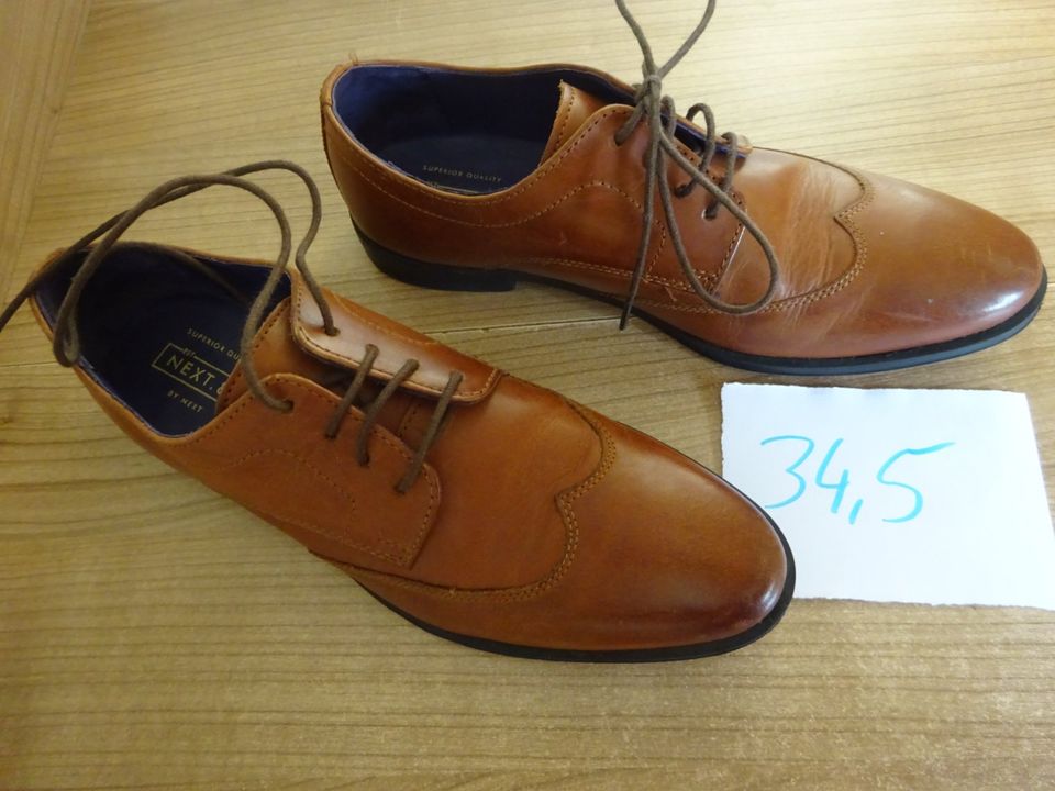 Leder Schuhe Größe 34,5 und Gürtel 80cm NEU = zusammen 40,00€ in Visbek