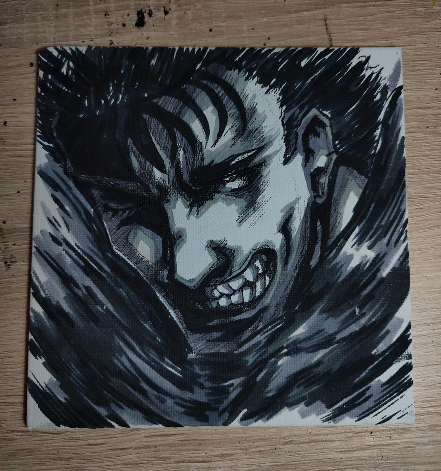 Manga-Zeichenauftrag 15x15cm Malplatte in Mannheim