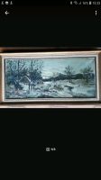 Gemälde Winterlandschaft Winterzeit W. Föller , die 87cm * 45cm. Mülheim - Köln Höhenhaus Vorschau