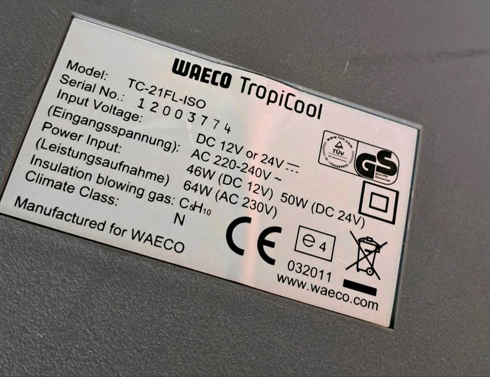 Waeco TC 21  FL ISO Kühlbox 12 -24 230 V in Flensburg