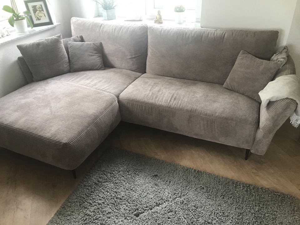 Sofa Graubraun Cord in Wetzlar