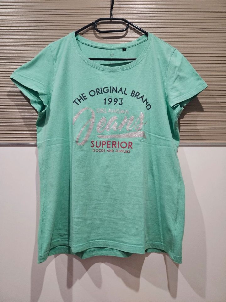 Damen T-Shirt, Größe M / 38, Mint, Grün, silber, Oberteil in Steinfeld