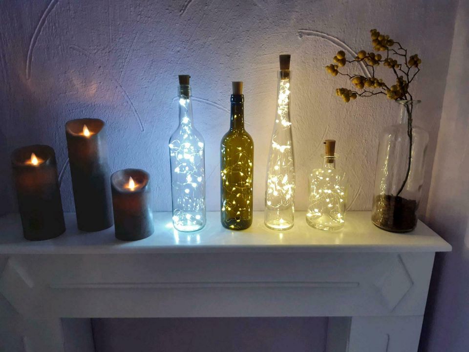Deko Beleuchtung Lichterkette Flasche Korken Weihnachten Hochzeit in Oerlinghausen