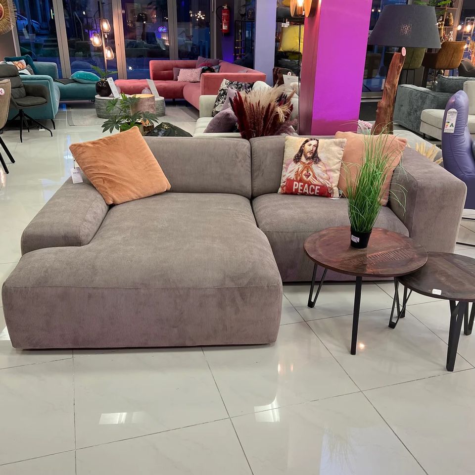 Ecksofa Loona - Feincord Mocca - 252x170 cm in Bocholt