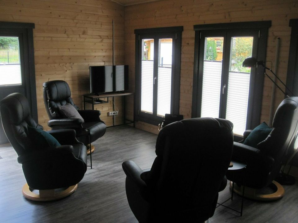 Ferienhaus (109€/Tag) Holzhaus für 4 Personen zu vermieten Urlaub in Hahn am See