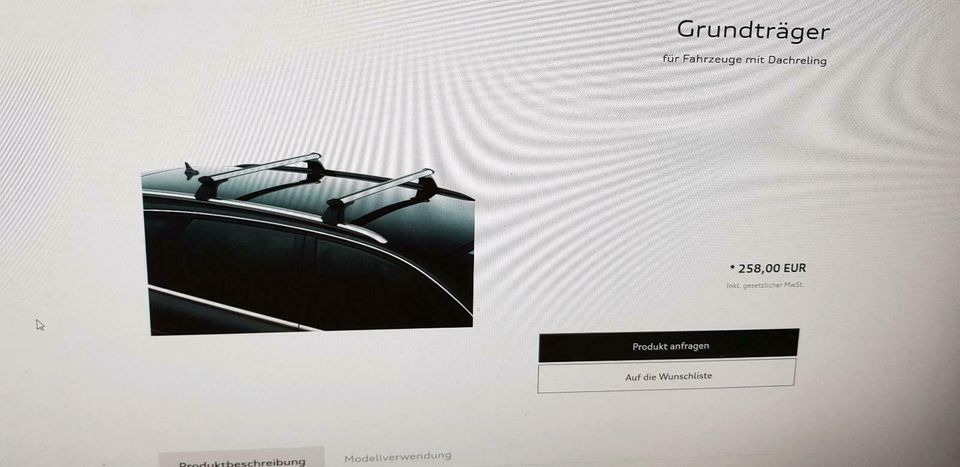 Grundträger für Dachgepäck Audi Q5 8R in Elztal