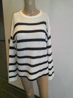 Strick Pullover weiß/blau gestreift Gr.S NEU Niedersachsen - Barnstorf Vorschau