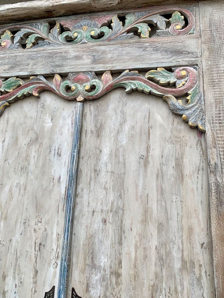 antike Tür aus Asien massiv alte Tür Holz Dekoidee Bali tür in Hennigsdorf