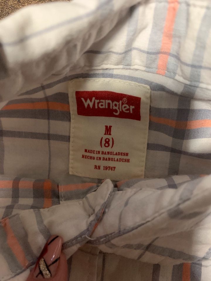 Wrangler Hemd taupe orange Gr. M (8) 128 in Wuppertal