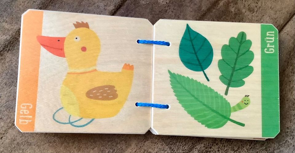 Buch Kunterbunt Holzbilderbuch Lernbuch für Kleinkinder in Lotte