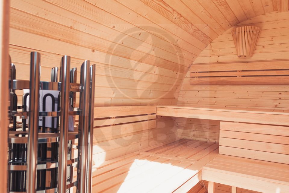 Fasssauna | Garten Sauna | 3m | 3/4 großer Ø | Glasfront in Eichenzell