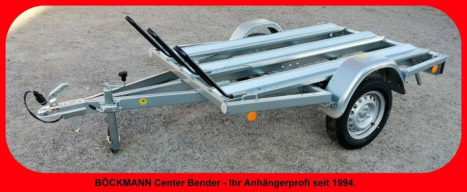 ✔Motorrad-Anhänger PKW-Anhänger - 1,97 x 1,14 m - 750 kg in Röhrsdorf