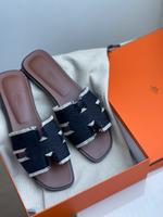 Hermès Hermes Oran Sandalen Denim Bleu Brut Jeans 39 Frankfurt am Main - Westend Vorschau