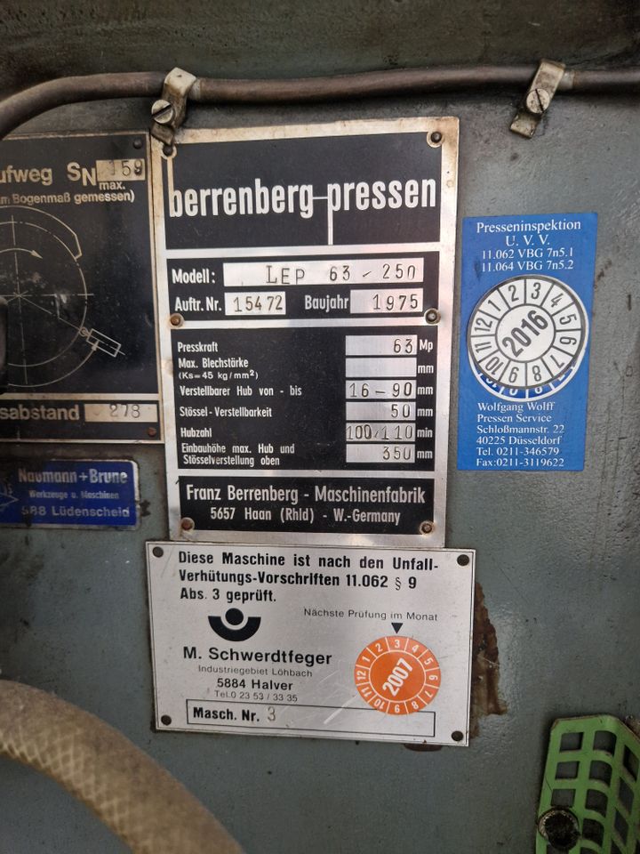 Berrenberg Presse LEP 63/250 in Langenfeld