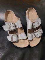 birkenstock arizona big buckle gr.37 Echtleder Silber Leipzig - Knautkleeberg-Knauthain Vorschau