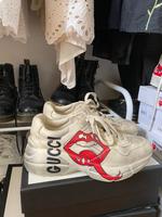 Gucci Rhyton Mouth Print Chunky Sneaker Schuhe beige rot Leder Düsseldorf - Stadtmitte Vorschau