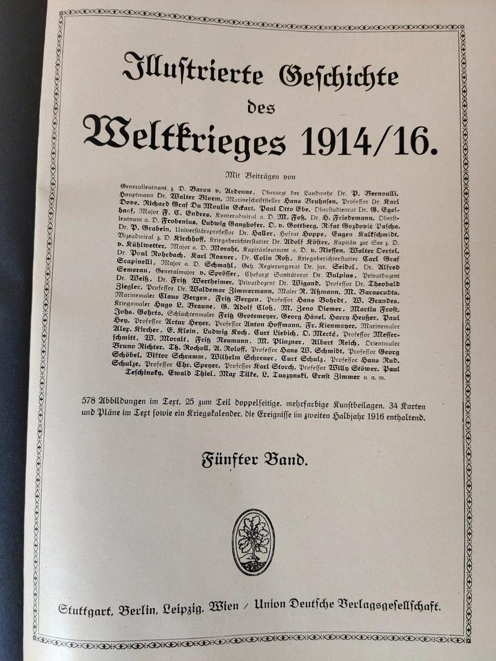 Für Militaria Sammler: Illustr. Gesch. d. Weltkrieges 1914/1919 in Chemnitz
