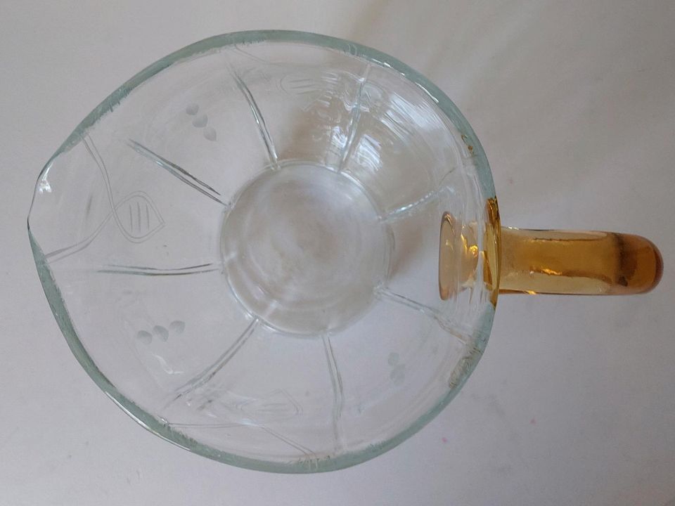 Krug antik 1930er Saftkrug Glas Schliff 2,2 L top Zustand H 20cm in Mönchenholzhausen