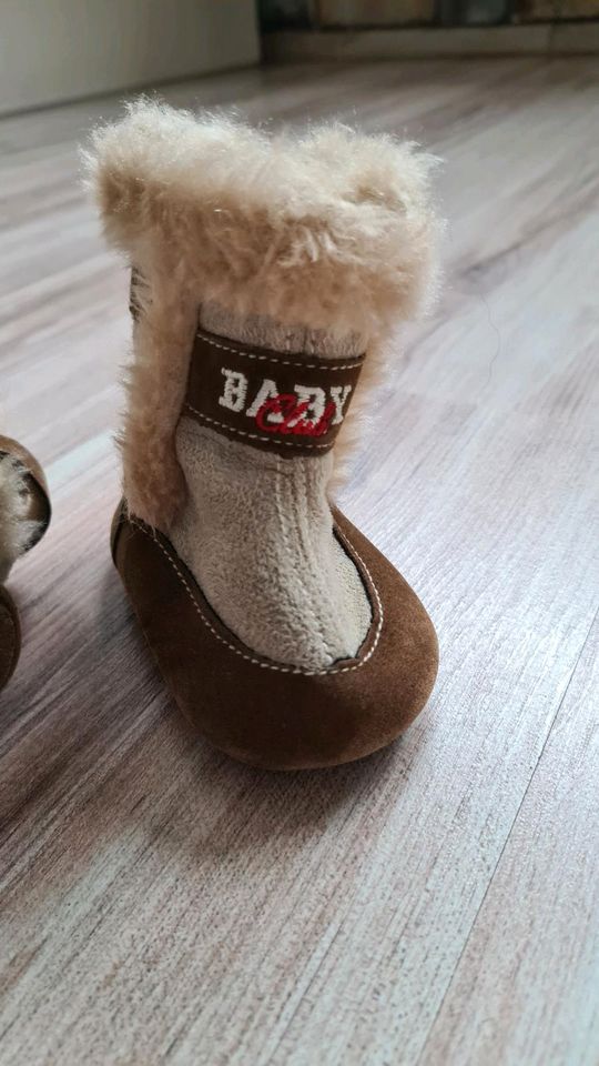 Baby Winterschuhe braun warm gefüttert Größe 18 in Krefeld