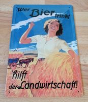 Bier Landwirtschaft Blechschild lustiger Spruch Bierschild #1004 Bielefeld - Bielefeld (Innenstadt) Vorschau