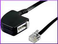 TAE Adapter: TAE-F-Buchse auf RJ11/RJ14-Stecker (6P4C) 0,2m - LAN Baden-Württemberg - Illmensee Vorschau