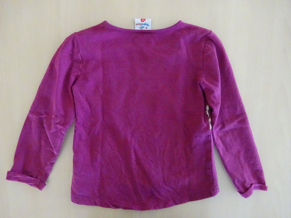 Sweatshirt Pullover pink Pilze Wendepailleten Größe 116 in Ebensfeld