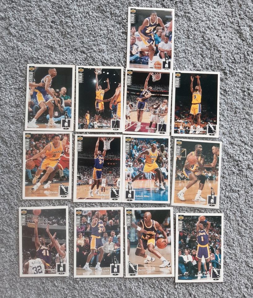 13 NBA Trading Cards Los Angeles Lakers upper-deck 94-95 in Freiburg im Breisgau