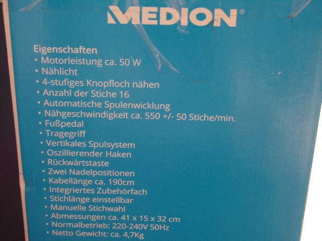 Medion MD 18005 Nähmaschine NEU in Heideblick-Bornsdorf