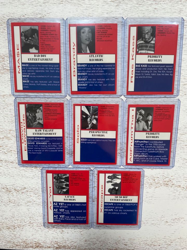 Tupac Dr Dre Snoop Dog & viele mehr 1998 Dada CAC Artist Cards in Gelsenkirchen