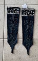 Armstulpen Samt schwarz silberne Bestickung Tribal Gothic Bayern - Happurg Vorschau