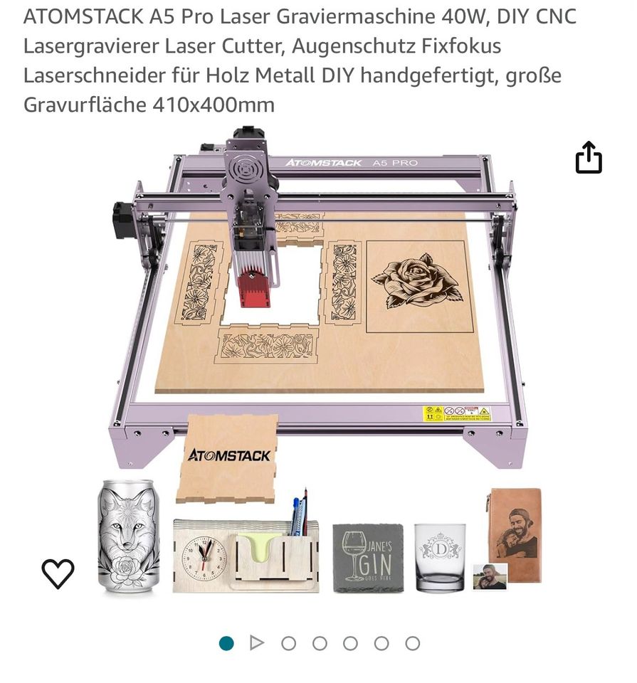 Laser Graviermaschine Atomstack A5 Pro inkl Arbeitsplatze in Merzig