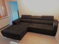 Couch Sofa B290cm L91-193cm Rücken echt anthrazit Ottomane B118cm West - Schwanheim Vorschau
