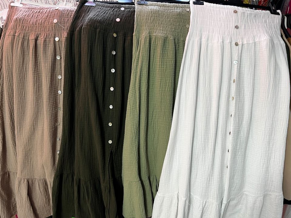 Neu Damen %100 Musselin Maxi Röcke s m l xl Doppellägige gewebte in Mainz