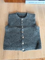 Trachtenweste Wolle gestrickt grau Kinder Weste Tracht Bayern - Surberg Vorschau