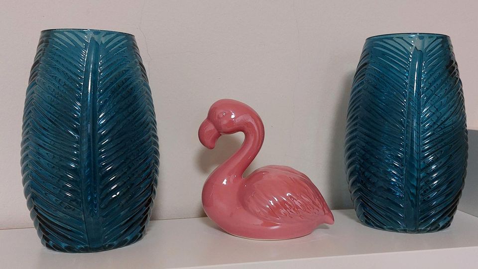 Deko Vasen (Glas) und Spardose Flamingo aus Keramik in Leipzig