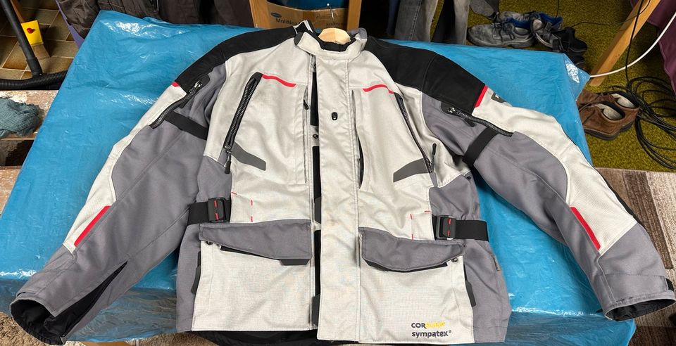 FLM Touren Leder-/ Textiljacke grau/ schwarz Gr. XL|Motorradjacke in Soest